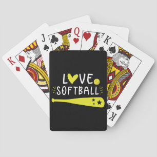 Jeu De Cartes Graphique de softball Dire pour les filles et les 
