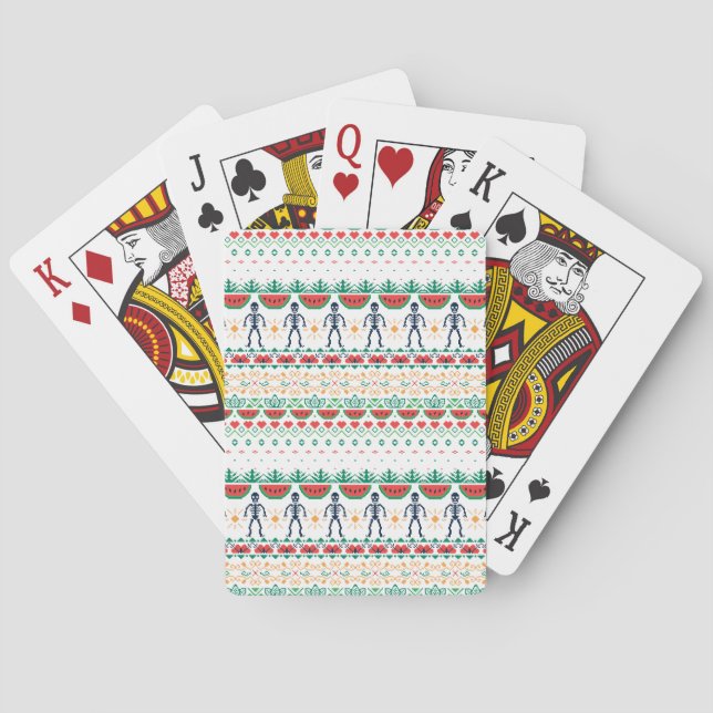 Jeu De Cartes Graphique mexicain de Frida Kahlo | (dos)