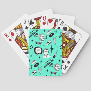 Jeu De Cartes Graphique nostalgique style Pop 1950