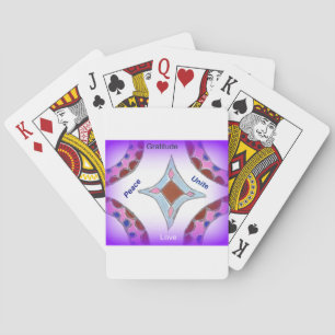 Jeu De Cartes "Gratitude Paix Amour Unité" Impression d'art Mand