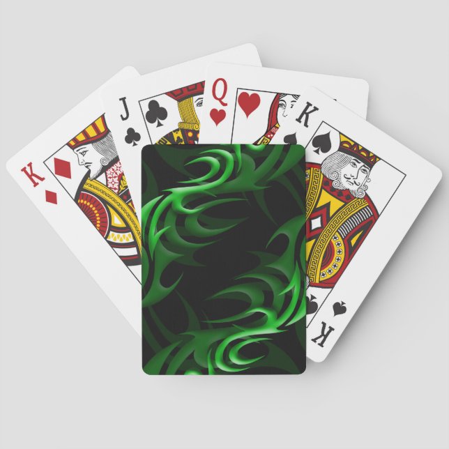 Jeu De Cartes Green on Black "Smoke" Jouer des cartes (dos)