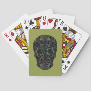 Jeu De Cartes Green Skull Art Classic Playing Cartes
