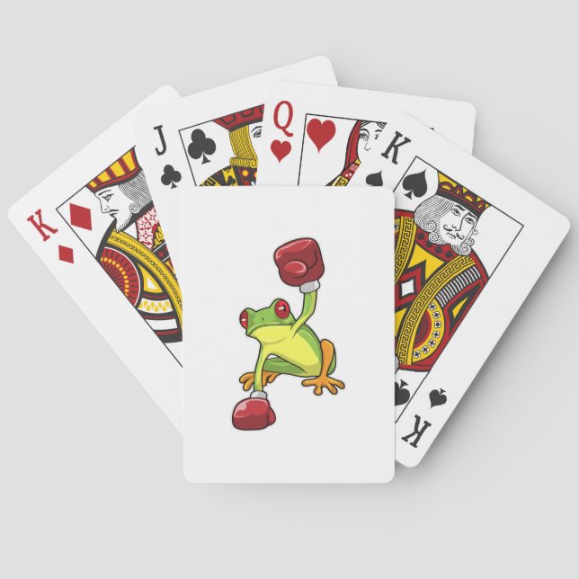 Jeu De Cartes Grenouille à la boîte avec gants de boxe (dos)