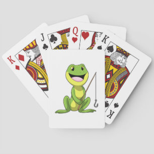 Jeu De Cartes Grenouille à la pêche avec canne à pêche