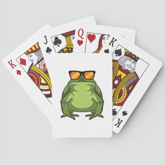 Jeu De Cartes Grenouille avec lunettes de soleil (dos)