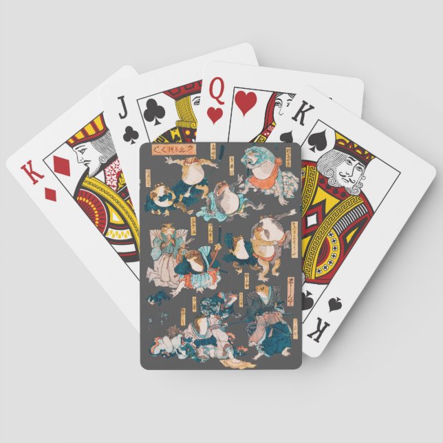 Jeu De Cartes Grenouille japonaise ukiyo-e Froggies (dos)