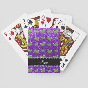 Jeu De Cartes Grenouilles pourpres personnalisées de parties