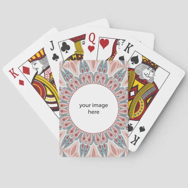 Jeu De Cartes Grève moderne Kaleidoscope Mandala Art propre phot (dos)