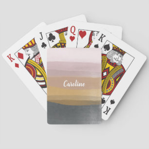 Jeu De Cartes Grilles d'aquarelle Abstraite Ombre dans Dusty Lil