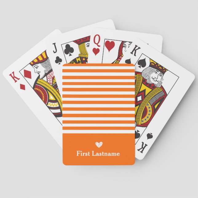 Jeu De Cartes Grilles modernes avec Coeur Haut de gamme Monogram (dos)