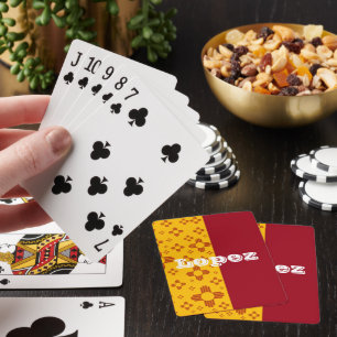 Jeu De Cartes Grilles verticales Zia Soleil Rouge Jaune Nouveau-