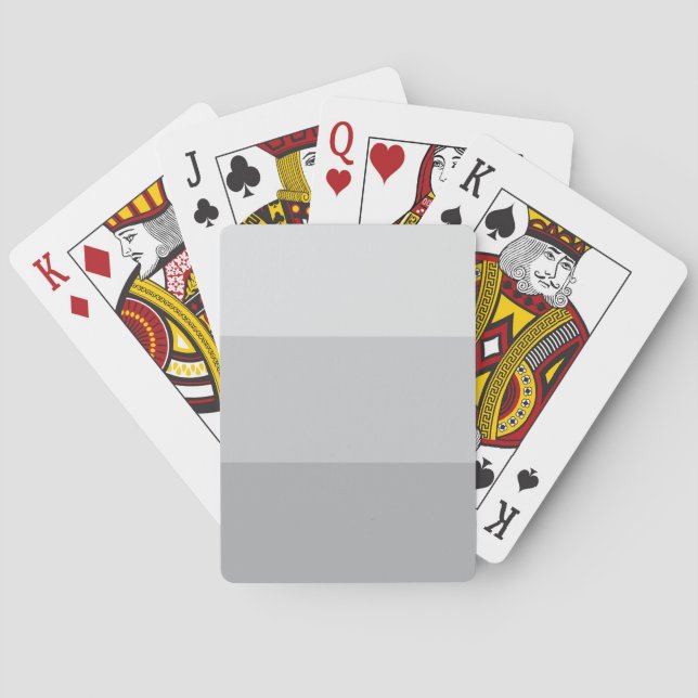 Jeu De Cartes Gris argenté rayé (dos)