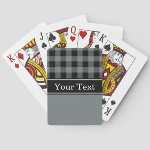 Jeu De Cartes Gris Charbon Vérifié Plaid Buffalo Noir CBN