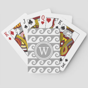 Jeu De Cartes Gris foncé Blanc Vagues GK 2x1I Gris foncé Rond