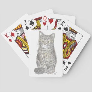 Jeu De Cartes Gris Kitten Jouer aux cartes