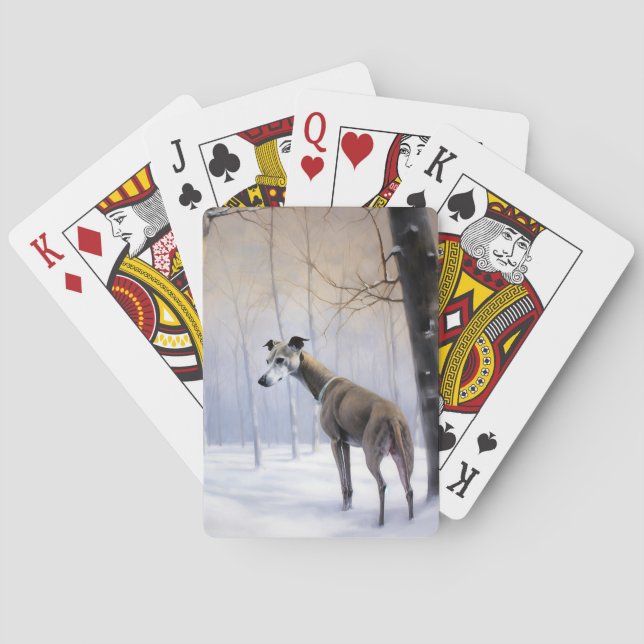 Jeu De Cartes Grise Italienne Laisser Il Neige Noël (dos)