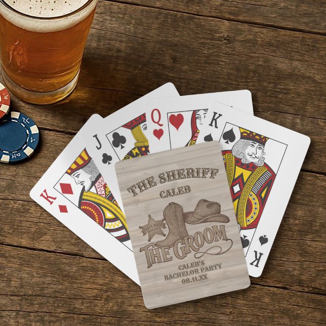 Jeu De Cartes Groom Sheriff Rustic Cowboy Bachelor Party (Créateur téléchargé)