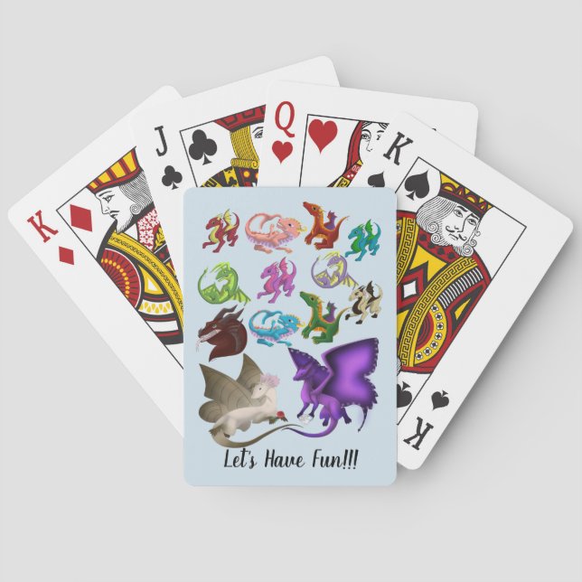 Jeu De Cartes Groupe de cartes de jeu de dragons (dos)