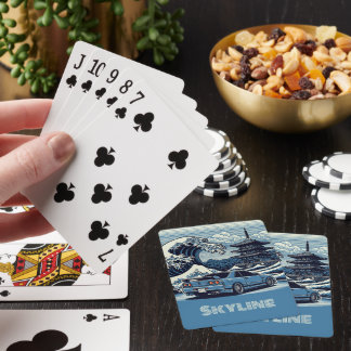 Jeu De Cartes GTR personnalisable BNR34 Skyline Great Wave Templ