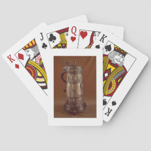 Jeu De Cartes Guilde tankard, étain argenté, 1564