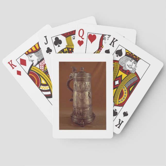 Jeu De Cartes Guilde tankard, étain argenté, 1564 (dos)