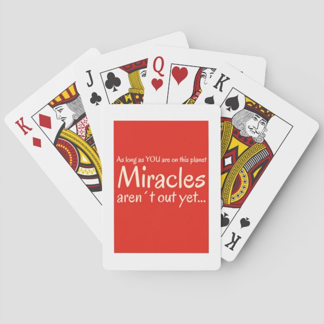 Jeu De Cartes Guillemet Miracle en rouge et blanc (dos)