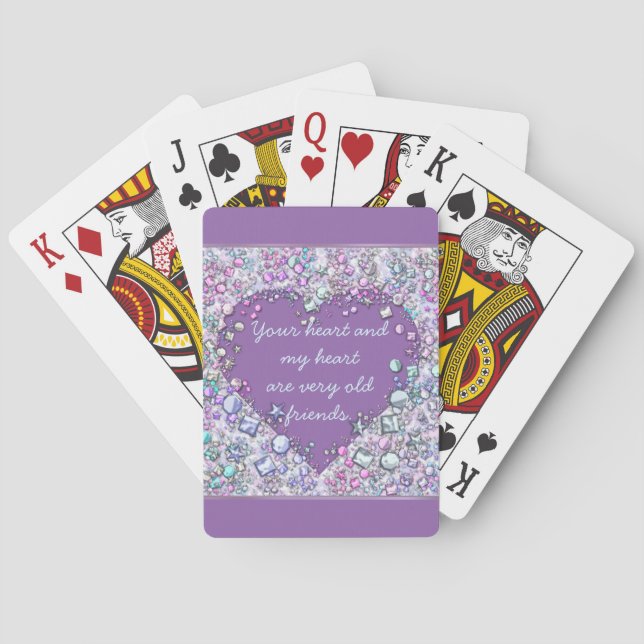 Jeu De Cartes Guillemets précieux étincelants (dos)