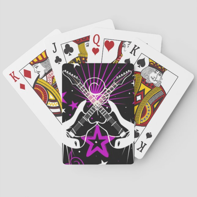Jeu De Cartes Guitar Rock N Roll Deck de cartes (dos)