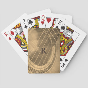 Jeu De Cartes Guitare acoustique Sepia monogrammed