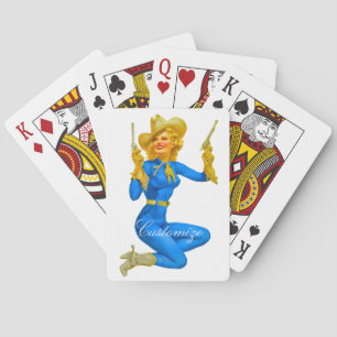 Jeu De Cartes Gun-toting Pin-up Cowgirl Thunder_Cove