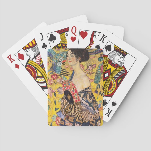 Jeu De Cartes Gustav Klimt - Dame avec ventilateur (dos)
