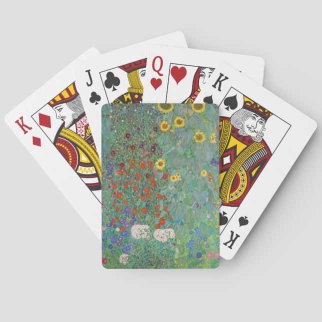 Jeu De Cartes Gustav Klimt - Jardin de campagne avec tournesols (dos)