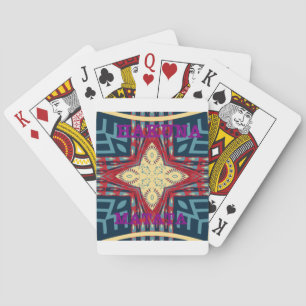 Jeu De Cartes Hakuna Matata Texte Hope Art Abstrait Design d'imp