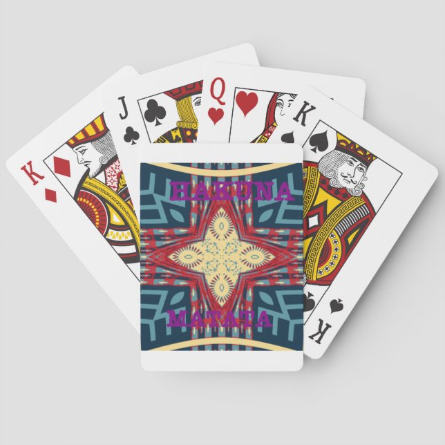 Jeu De Cartes Hakuna Matata Texte Hope Art Abstrait Design d'imp (dos)