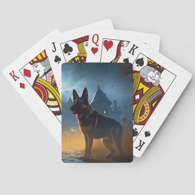 Jeu De Cartes Halloween berger allemand effroi (dos)
