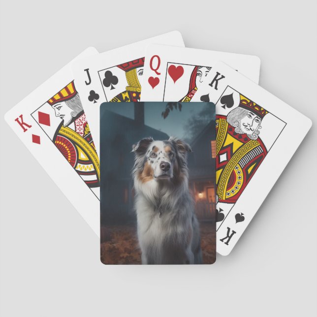 Jeu De Cartes Halloween, berger australien (dos)