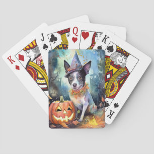 Jeu De Cartes Halloween bovins australiens avec citrouilles effr