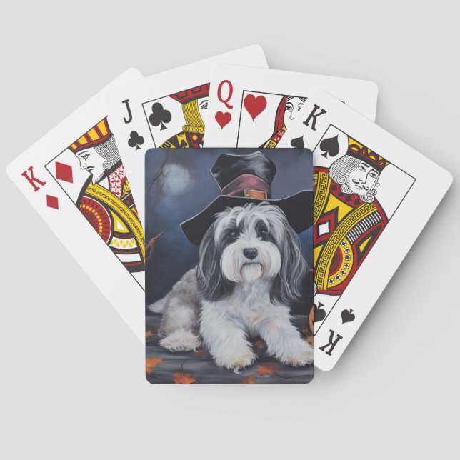 Jeu De Cartes Halloween Citrouilles Havanais effraie (dos)