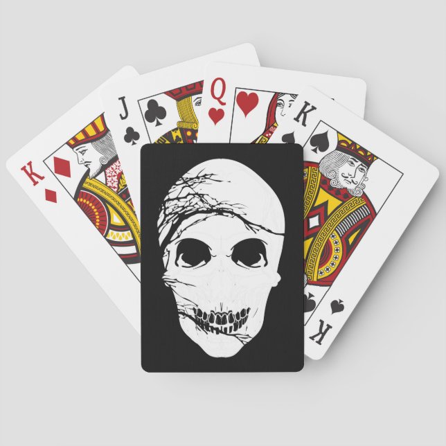 Jeu De Cartes Halloween crâne inspirée (dos)