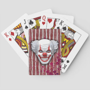 Jeu De Cartes Halloween du Carnaval de Clown déplaisant