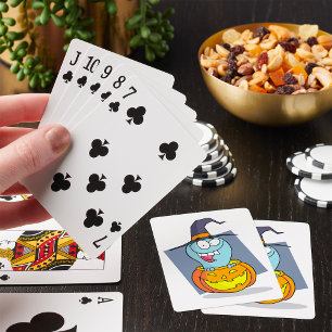 Jeu De Cartes Halloween fantôme en sorcière Éffrayante Citrouill