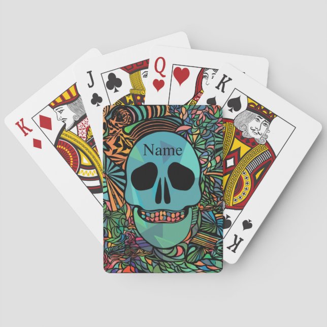 Jeu De Cartes Halloween Hippie Skull Thunder_cove (dos)