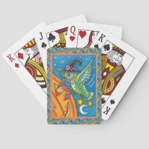 JEU DE CARTES HALLOWEEN HUMMINGBIRD & JACK-O'-LANTERN WHIMSY