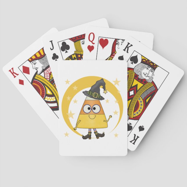 Jeu De Cartes Halloween sorcière de maïs de bonbons (dos)