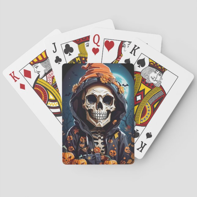 Jeu De Cartes Halloween squelette déplaisant (dos)