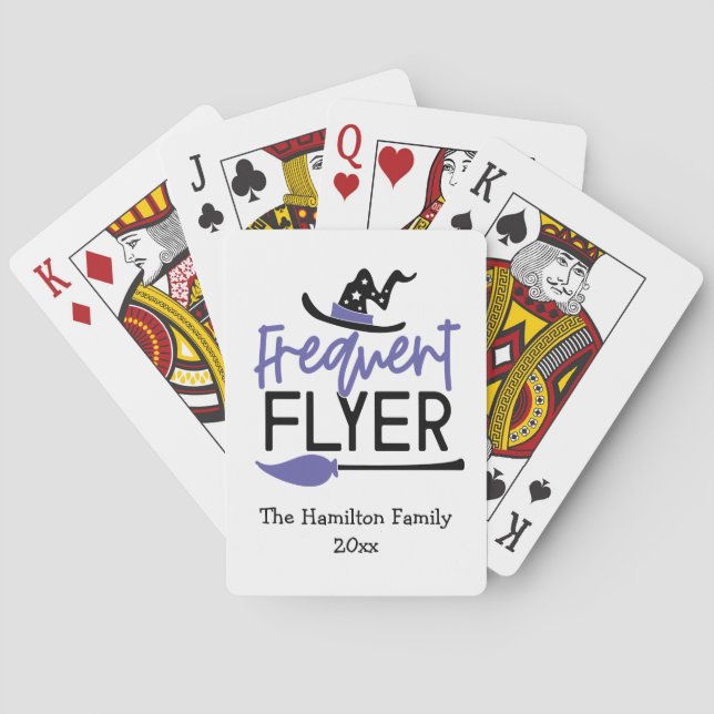 Jeu De Cartes Halloween violet et noir drôle (dos)