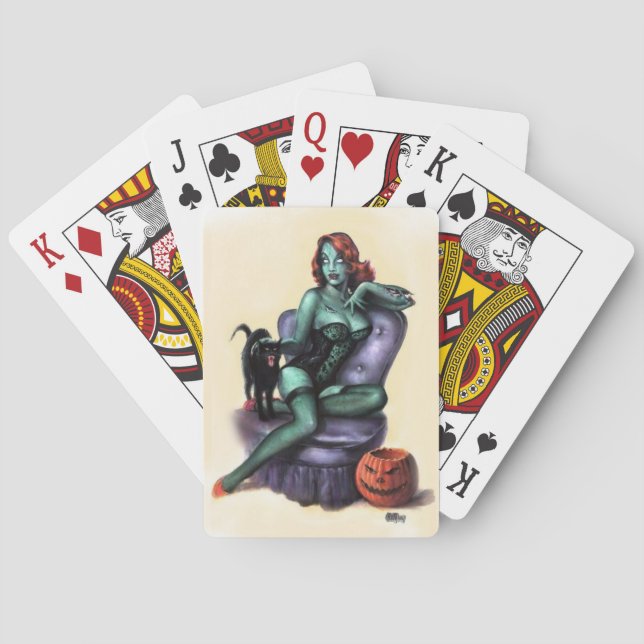Jeu De Cartes Halloween Zombie petite fille vers le haut (dos)