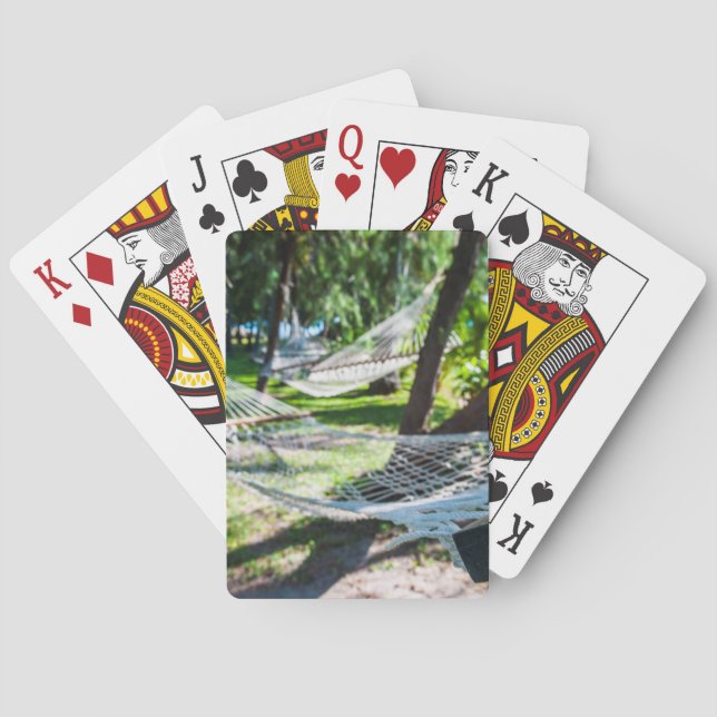 Jeu De Cartes Hamac sur la plage, Fidji (dos)
