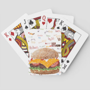 Jeu De Cartes Hamburger au fromage Fast Food BBQ Diner