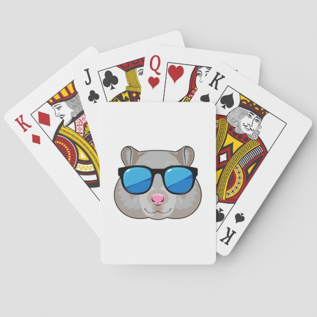 Jeu De Cartes Hamster avec lunettes de soleil (dos)